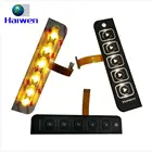 PCB Membrane switch keypad with embossed metal dome and LED
