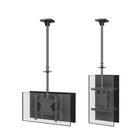 Back To Back Flip Down LCD Ceiling Mount Bracket For 32 To 55 Inch TVs