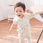 Factory customized new fashion cotton newborn infant sport clothes suit 2pcs unisex baby clothing sets