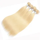Factory wholesale top quality 100% Peruvian cuticle aligned raw virgin 613 blonde human hair bundles