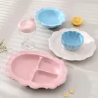 Food Tray Toddler Infant Baby Dinner Bowl Dishes Bamboo Fiber Separated Child Food Plates Kids Dinnerware Tableware Tray