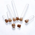 10 Ml Vial 16mm Diameter 10ml Mini Glass Tube With Cork Stopper Transparent High-end Test Tube Packaging 10 Ml Vial