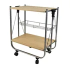 household rollator home kitchen furniture mobile food metal kitchen cart folding white serving trolley 1 piece only