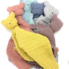 Amazon Hot Sale Muslin Soft Blanket Animal Toy Baby Comforter