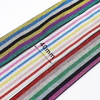Deepeel KY663 DIY Sewing Accessories Rainbow Stripe Webbing Nylon Elastic Bands For Garment