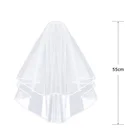 Odm 2 Layer Cheap White Bridal Wedding Veils Bachelorette Party Favor