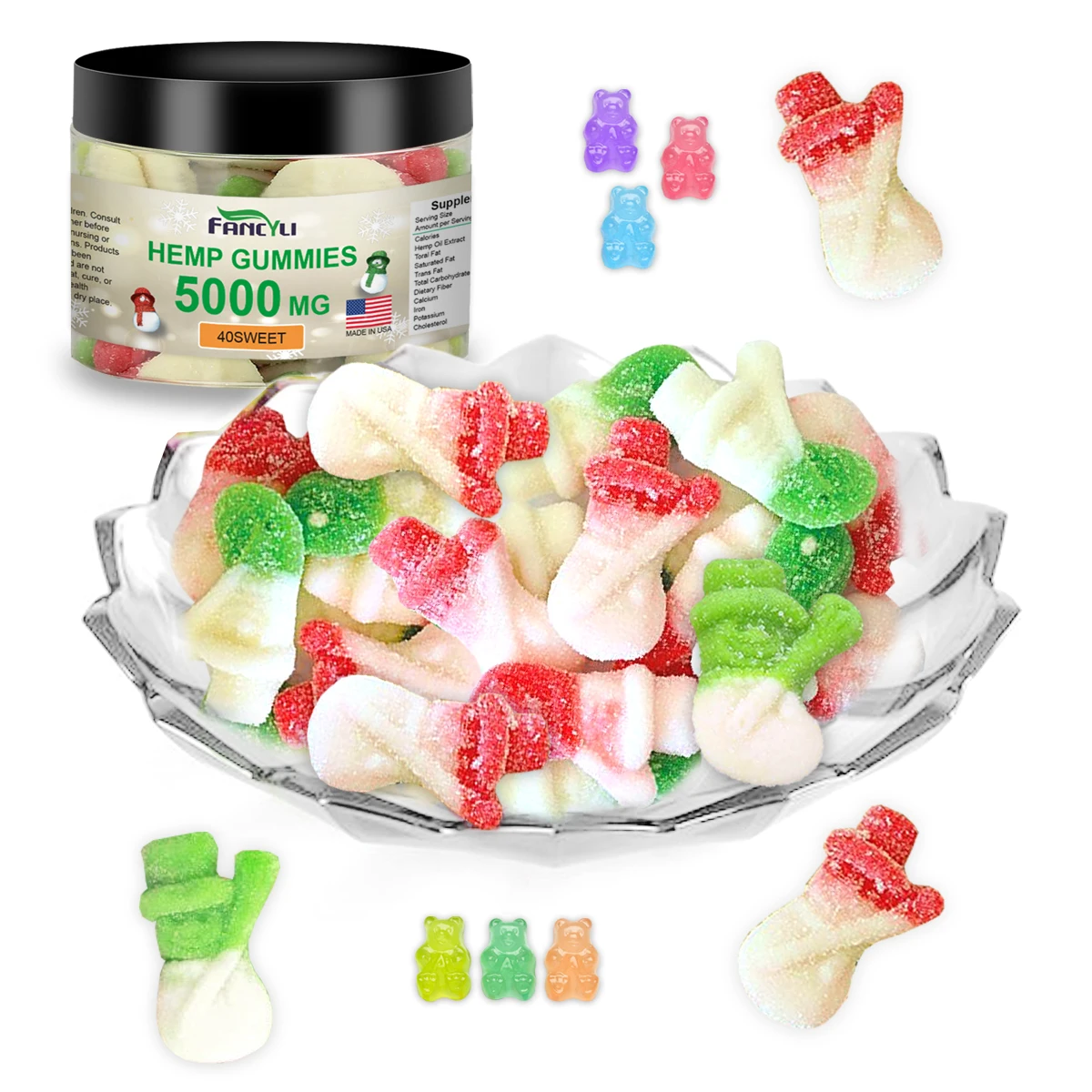 5000mg cbd natural organic hemp cbd gummies for christmas