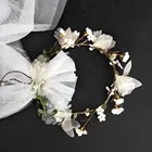 Wholesale stock available wedding bridal veil hair accessories flower crown for women