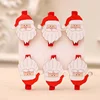 6 Pcs/pack Cute Mini Christmas Santa Claus Snowman Elk Bear Wooden Clips Clothes Photo Paper Memo Clothespin Craft Clips Gifts