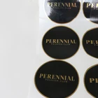 Custom Logo Black Vinyl Waterproof Label Sticker Printing Adhesive Round Stickers Roll