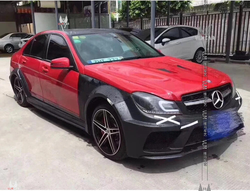 Black Series Bodykit For W C C Class Bs Wide Bodykit Tuning Kit