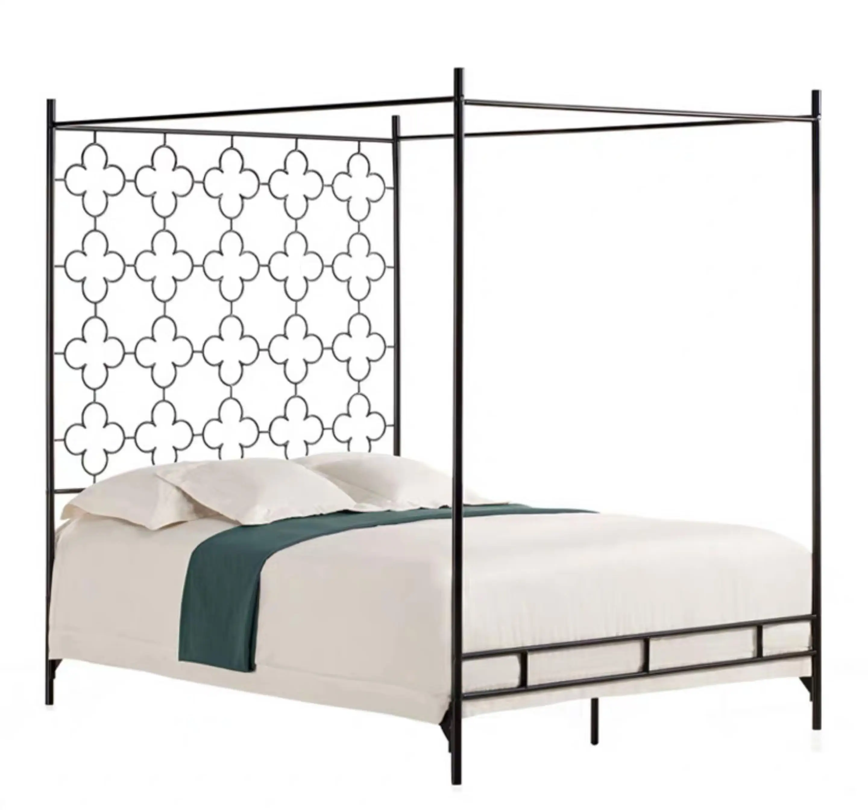 can hang mosquito netting black and white Metal Single or double High frame Iron Bed