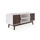 Lcd Floating Wooden Frame And Cabinet Doors Media TV Stand