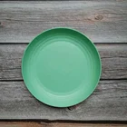 5 pack Assorted Colors lightweight unbreakable wheat straw plates plastic dinner plate set for kids adult