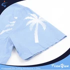 New Modeling Shirt Creative Short Sleeve 100% Cotton New Model Customized Light Blue Shirt Picture