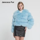 2019 New Winter Warm Clothes Ladies Real Fur Oversize Jacket Overcoat Fox Fur Coat For Women
