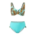 Sexy Bikini Women Two Pieces Plus Size Swimwear Fashion Print Swimsuit Beachwear Bathing Suit