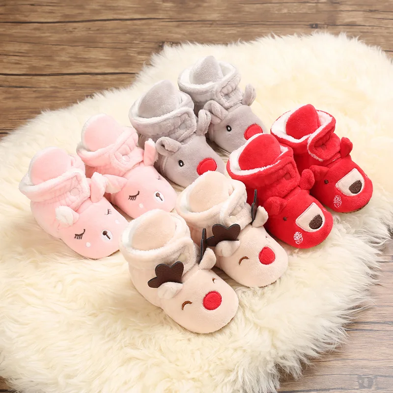 Winter New arrival high quality cute cartoon warm boots add plush baby walking boots for boys and girls details