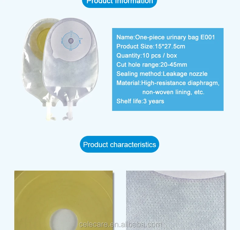 CELECARE One-Piece Medical Colostomy Ostomy Bags Non-Woven Colostomy Bags