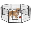 8 Panels Outdoor Indoor Foldable Metal Pet Dog Puppy Cat Exercise Fence Barrier