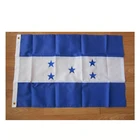 Custom honduras embroidery National Flag Country Flags Polyester Outdoor Any Size Blue White Flag 5 Stars