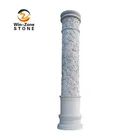natural white marble dragon column and pillar for sale