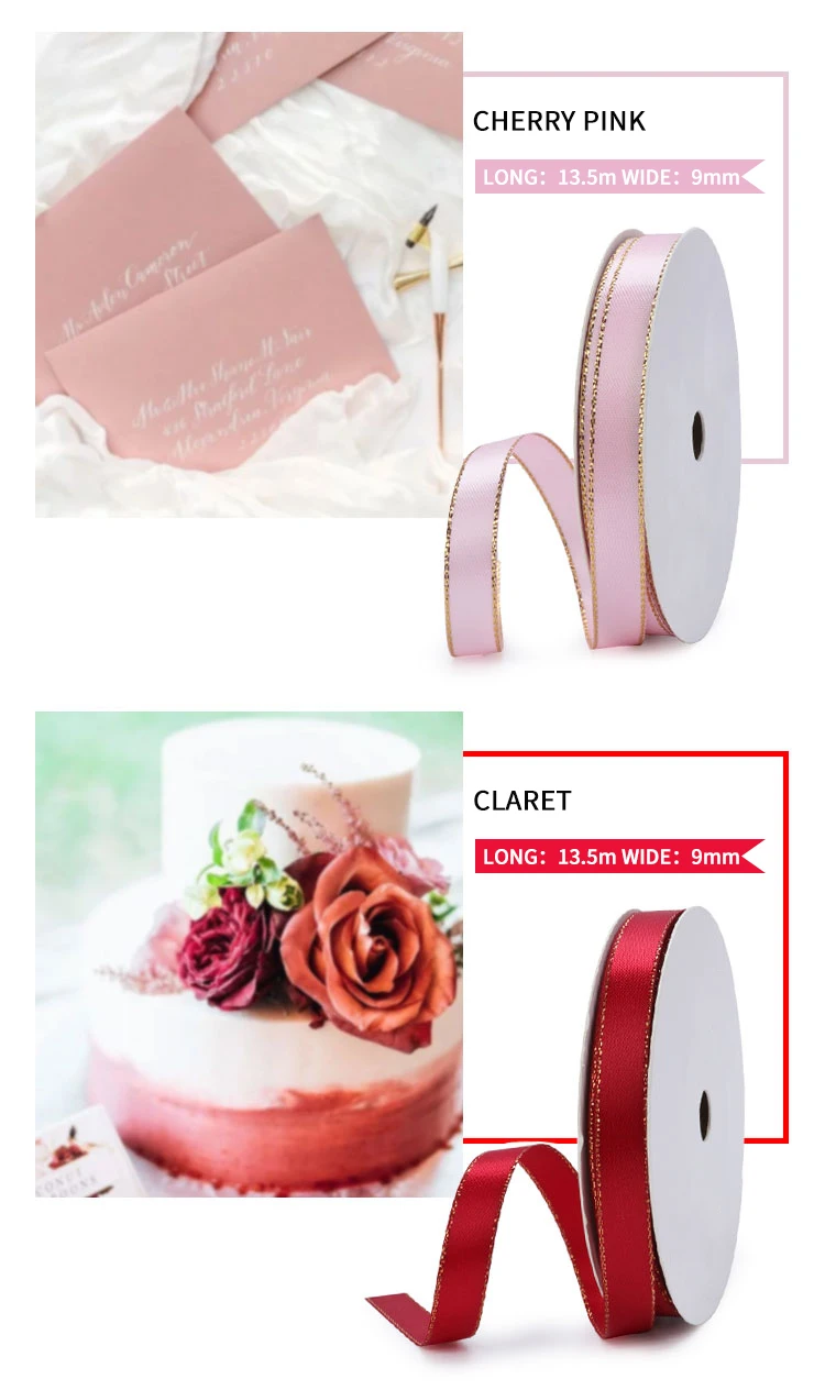 flower bow ribbon for birthday gift christmas wrapping ribbon