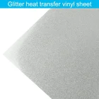 Manufacturer provides 10 x10 inch glitter heat transfer vinyl sheet for T-shirt clothing and more