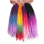Synthetic Hair Extension Low &High Temperature Fiber Light Weight Braid Bomb Twist Spring Twist Crochet Hair