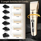 USB rechargeable haircut set mute shaver trimmer washable electric hair clipper with LED screen