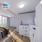 Prefab tiny trailer house folding flat pack 2 in 1 expandable container houses and container homes cafe shop