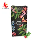 Custom printing coffee bean aluminum foil pouch ziplock stand up pouch bag with windows