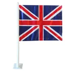 Custom Printing Polyester Promotional Plastic Pole British Car Window Flag