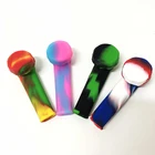 Concentrate Pipe Silicone Pipe Portable Customized Logo Smoking Accessories Concentrate Dab Silicone Pipe