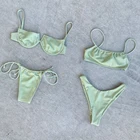 2020 Newest Design Custom Women Swimwear Women Two Piece Bikinis with Adjustable side tie details.