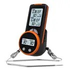 2019 Newest Wireless Digital indoor and outdoor Thermometer for grilling with Dual-Probe and Alarm function