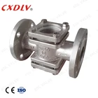 WCB ANSI 300 Flanged Double Window Valve Round Boosilicate Sight Glass Flow Indicator prices