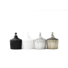 Scented candle in delicate glass jar with lid Dia7 *H10cm