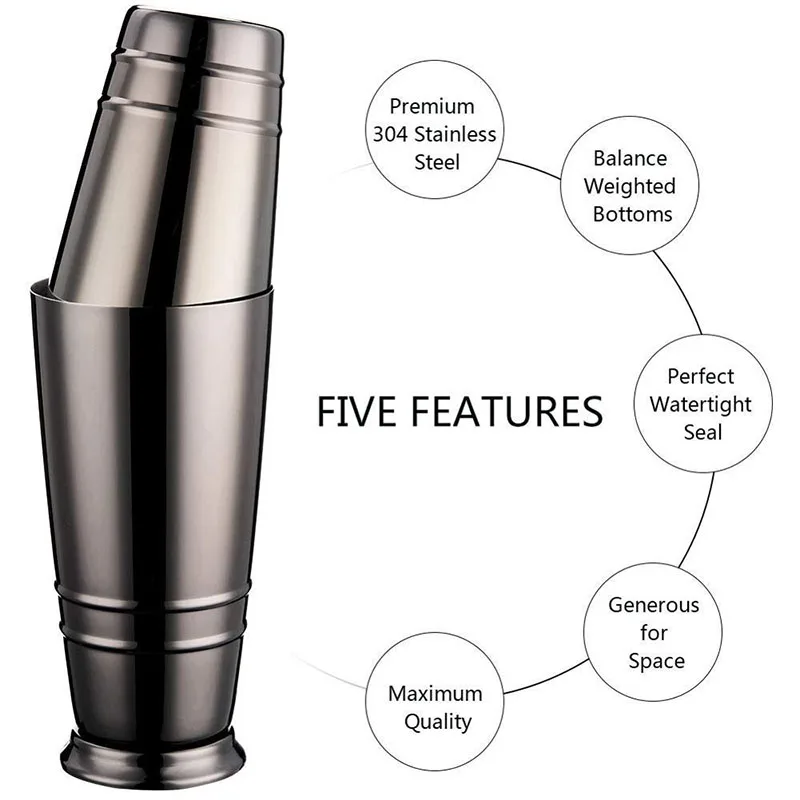 Custom logo 500ml/700ml stainless steel bar tools polished martini drink shaker luxury cocktail boston shaker for bartending Custom logo 500ml/700ml stainless steel bar tools polished martini drink shaker luxury cocktail boston shaker for bartending