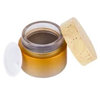 Glass Glassglass Cream Glass Jar Thick 100ml 3.5oz Glass Cream Jar With Black Silver Cap For Cosmetics Packaging