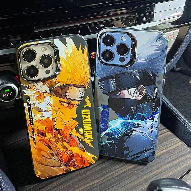 Japan Anime Vegeta Zoro Luffy Goku Uzumaki Electroplated Hard Case For