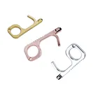 High Quality No Touch Hygiene Beautiful Multi Functional Stainless Steel Key Chain Door Opener
