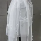 Veil Bridal Veil Bridal Veil With Small Veil Bead Chain Soft Yarn Hair Decoration Wedding Dress Accessories