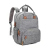 Fashion adult grey Multi-functional custom diaper bag travel nappy changing backpack for mommy and dad