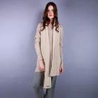 wholesale fashion cashmere Solid color scarf rib knitted neck warmer