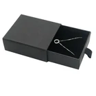 Custom Logo Black Cardboard Jewelry Gift Box