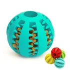 Dog Ball Toys for Pet Teeth Cleaning/Chewing/Playing,IQ Treat Ball Food Dispensing Toys, Soft Rubber Ball