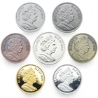 Metal Medallion Brass Coin Custom UK Metal Silver Copper Brass Medallion Queen Elizabeth Gold II Coin