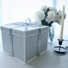 Cake Box Packaging Blue Birthday Cake Box Paper Packaging Custom Inch Cardboard Cake Box