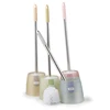 Long Handle Disposable Plastic Bathroom Toilet Brush With Holder Set